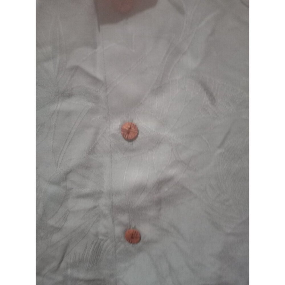 New Roundtree & Yorke Caribbean Tall Man 2XT Blue Floral Print Button Shirt Blue - Picture 5 of 14